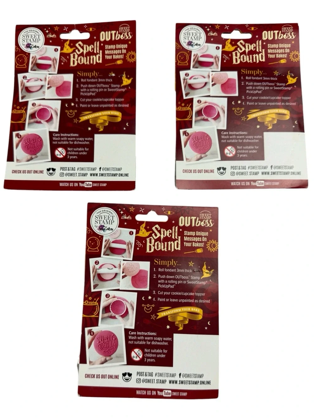 Fondant Stamps, Baking Tools, Decorating Tools Spell Bound wizard cake stamps